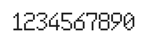 6×10数字点阵字体 ddN610AB0620