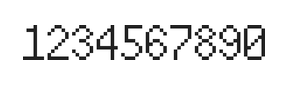 6×10数字点阵字体 ddN610AB0623