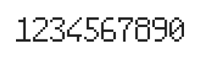 6×10数字点阵字体 ddN610AB0629