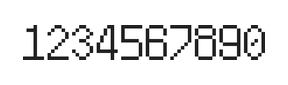 6×10数字点阵字体 ddN610AB0631