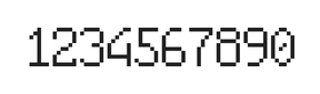 6×10数字点阵字体 ddN610AB0633