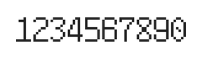 6×10数字点阵字体 ddN610AB0638