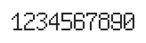 6×10数字点阵字体 ddN610AB0643