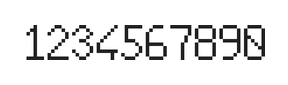 6×10数字点阵字体 ddN610AB0647