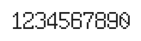 6×10数字点阵字体 ddN610AB0652