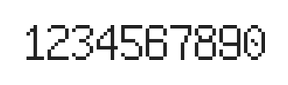 6×10数字点阵字体 ddN610AB0654
