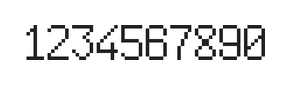 6×10数字点阵字体 ddN610AB0667