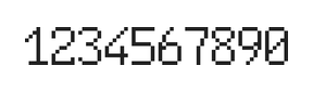 6×10数字点阵字体 ddN610AB0668