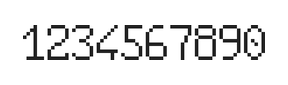 6×10数字点阵字体 ddN610AB0674