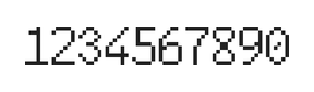 6×10数字点阵字体 ddN610AB0680