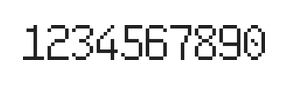 6×10数字点阵字体 ddN610AB0686