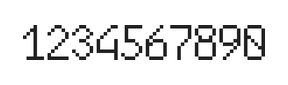 6×10数字点阵字体 ddN610AB0689