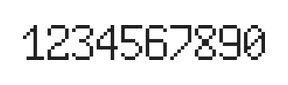 6×10数字点阵字体 ddN610AB0690