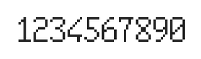 6×10数字点阵字体 ddN610AB0703