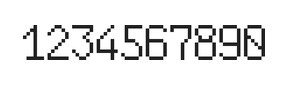 6×10数字点阵字体 ddN610AB0705