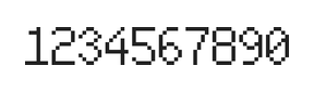 6×10数字点阵字体 ddN610AB0714
