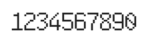6×10数字点阵字体 ddN610AB0715