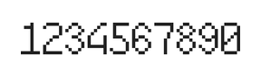 6×10数字点阵字体 ddN610AB0717