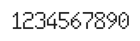 6×10数字点阵字体 ddN610AB0721