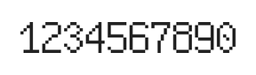6×10数字点阵字体 ddN610AB0722