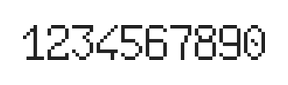 6×10数字点阵字体 ddN610AB0728