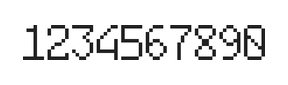 6×10数字点阵字体 ddN610AB0729