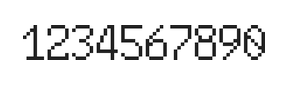 6×10数字点阵字体 ddN610AB0736