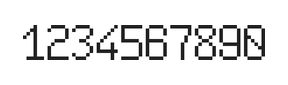 6×10数字点阵字体 ddN610AB0738