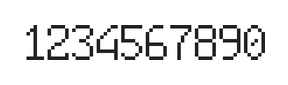 6×10数字点阵字体 ddN610AB0739