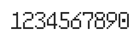6×10数字点阵字体 ddN610AB0744