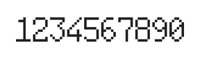 6×10数字点阵字体 ddN610AB0760