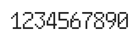 6×10数字点阵字体 ddN610AB0769