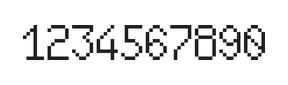6×10数字点阵字体 ddN610AB0773