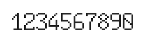 6×10数字点阵字体 ddN610AB0777
