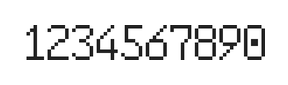 6×10数字点阵字体 ddN610AB0778
