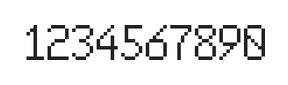 6×10数字点阵字体 ddN610AB0800