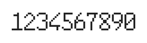 6×10数字点阵字体 ddN610AB0801