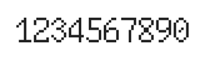 6×10数字点阵字体 ddN610AB0804