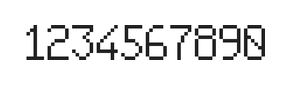 6×10数字点阵字体 ddN610AB0809