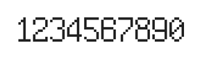 6×10数字点阵字体 ddN610AB0812