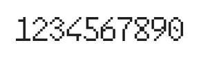 6×10数字点阵字体 ddN610AB0819