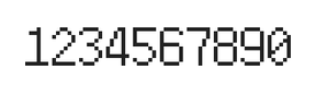 6×10数字点阵字体 ddN610AB0824