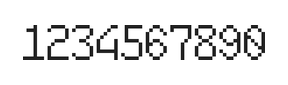 6×10数字点阵字体 ddN610AB0826