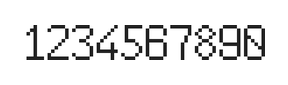 6×10数字点阵字体 ddN610AB0830