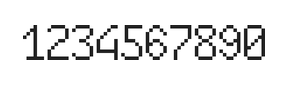 6×10数字点阵字体 ddN610AB0834