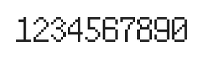 6×10数字点阵字体 ddN610AB0835
