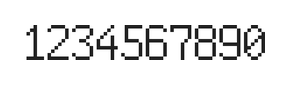 6×10数字点阵字体 ddN610AB0846