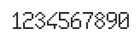 6×10数字点阵字体 ddN610AB0850