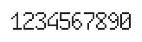 6×10数字点阵字体 ddN610AB0857