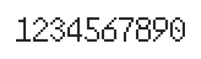 6×10数字点阵字体 ddN610AB0864